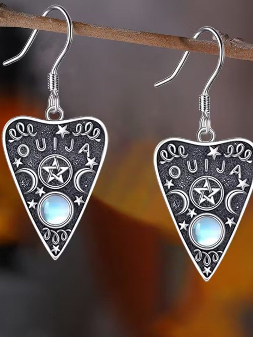 Stylish And Unique Ouija Planchette Halloween Gothic Earrings